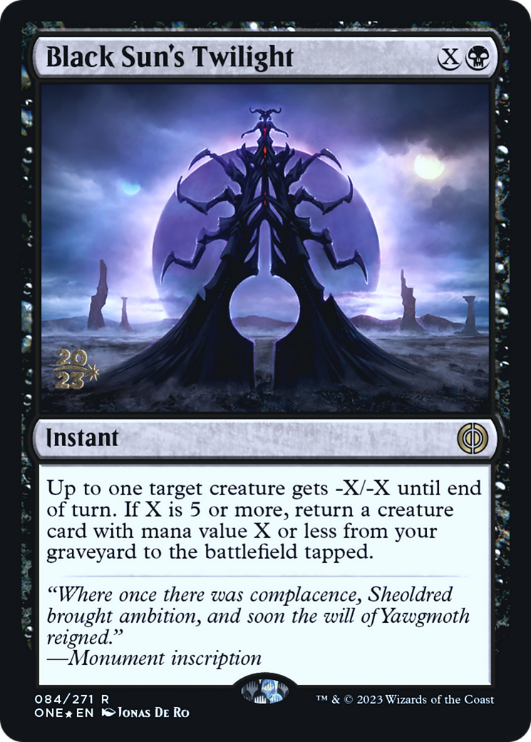 Black Sun's Twilight [Phyrexia: All Will Be One Prerelease Promos] | Play N Trade Winnipeg