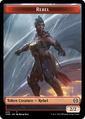 Rebel // Goblin Double-Sided Token [Phyrexia: All Will Be One Commander Tokens] | Play N Trade Winnipeg