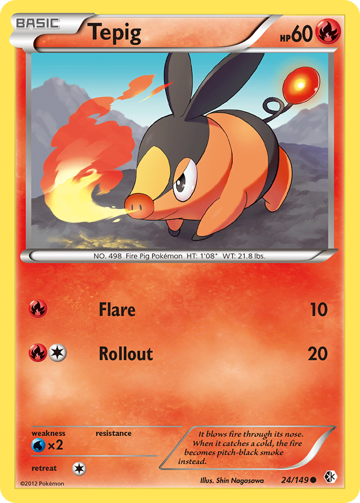 Tepig (24/149) [Black & White: Boundaries Crossed] | Play N Trade Winnipeg