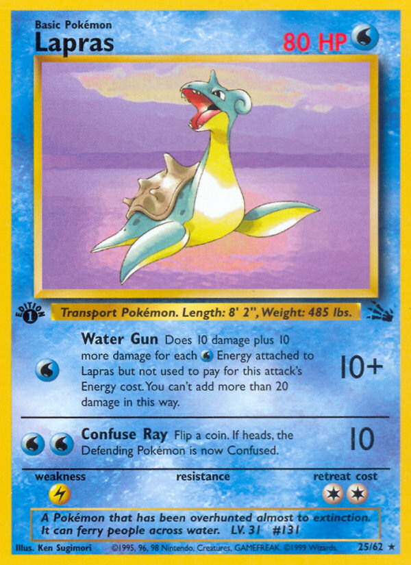 Lapras (25/62) [Fossil 1st Edition] | Play N Trade Winnipeg