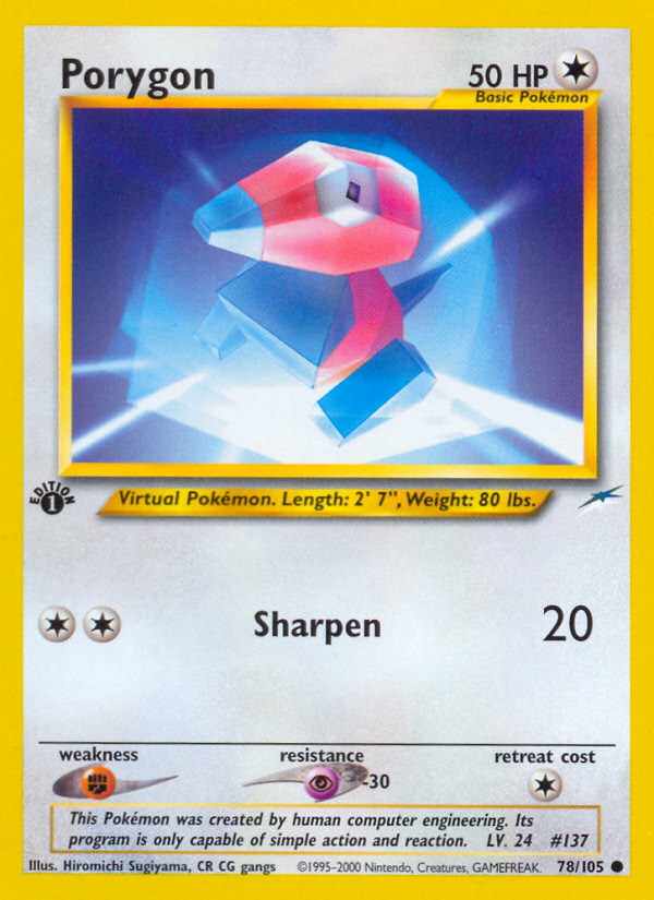 Porygon (78/105) [Neo Destiny 1st Edition] | Play N Trade Winnipeg