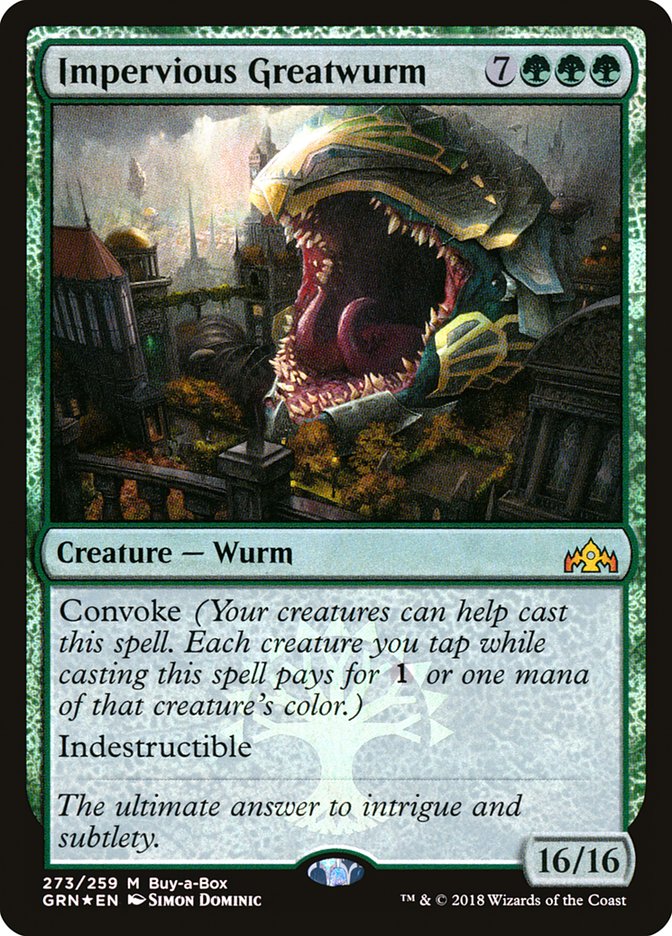 Impervious Greatwurm (Buy-A-Box) [Guilds of Ravnica] | Play N Trade Winnipeg