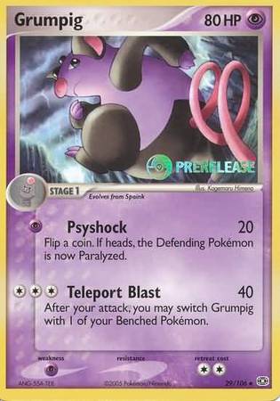 Grumpig (29/106) (Prerelease Promo) [Nintendo: Black Star Promos] | Play N Trade Winnipeg