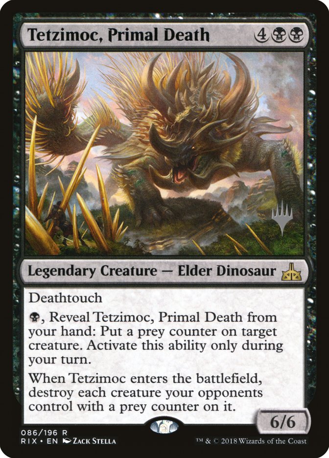 Tetzimoc, Primal Death (Promo Pack) [Rivals of Ixalan Promos] | Play N Trade Winnipeg