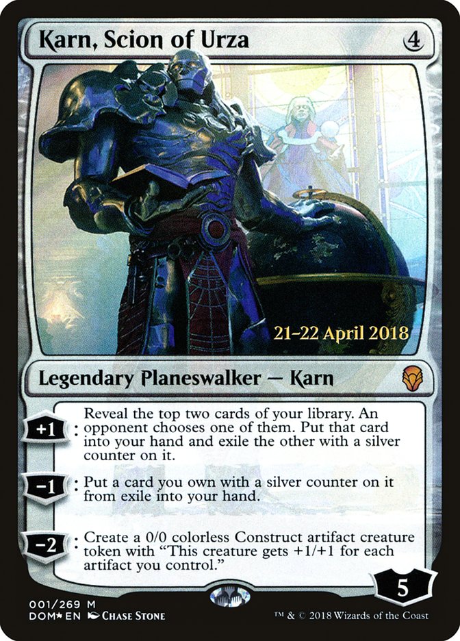 Karn, Scion of Urza  [Dominaria Prerelease Promos] | Play N Trade Winnipeg