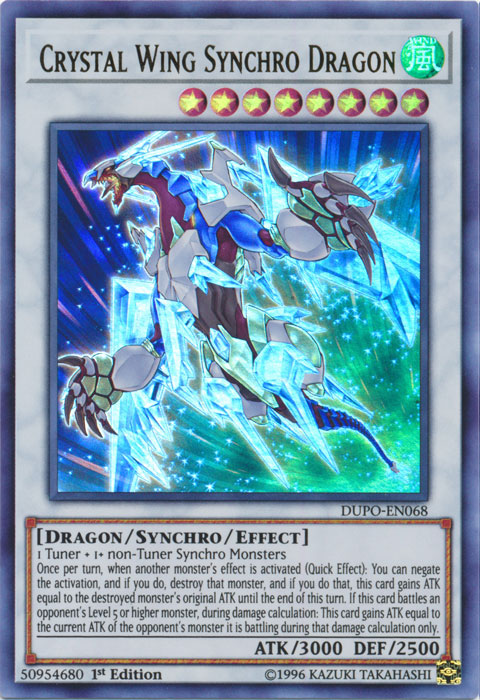 Crystal Wing Synchro Dragon [DUPO-EN068] Ultra Rare | Play N Trade Winnipeg