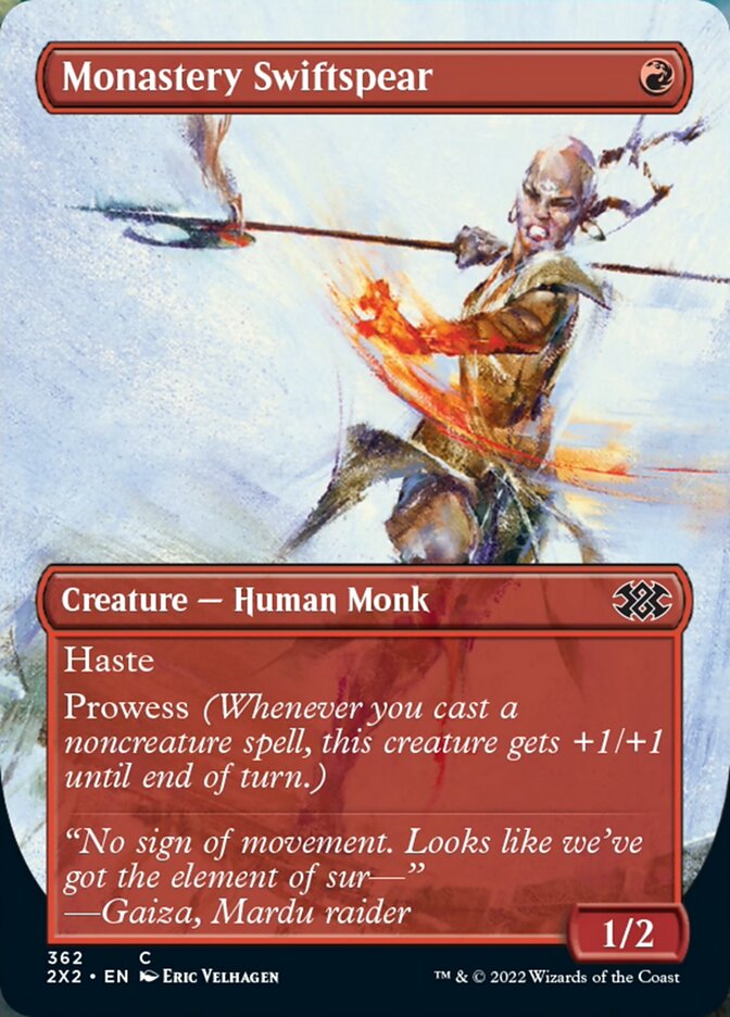 Monastery Swiftspear (Borderless Alternate Art) [Double Masters 2022] | Play N Trade Winnipeg