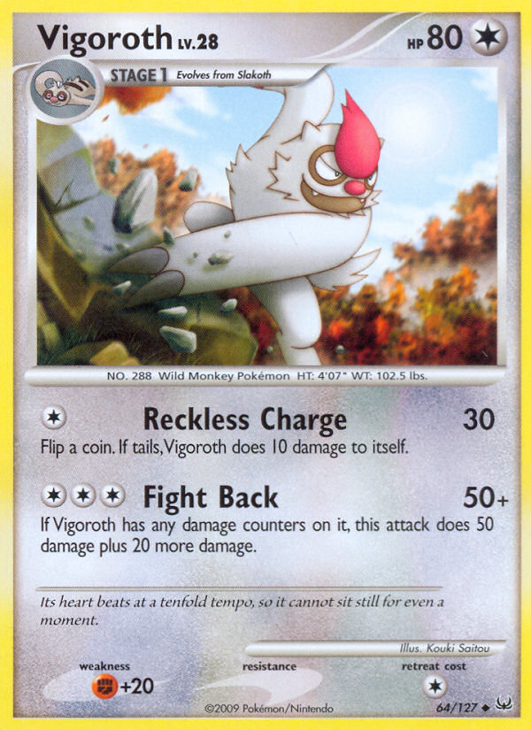 Vigoroth (64/127) [Platinum: Base Set] | Play N Trade Winnipeg