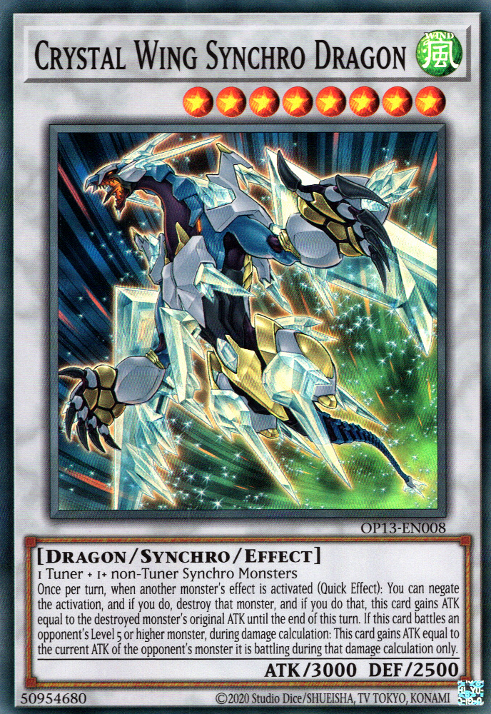 Crystal Wing Synchro Dragon [OP13-EN008] Super Rare | Play N Trade Winnipeg
