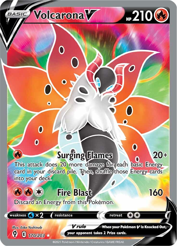 Volcarona V (170/203) [Sword & Shield: Evolving Skies] | Play N Trade Winnipeg