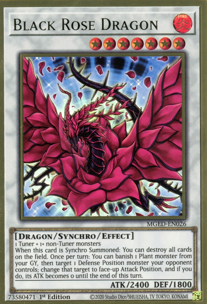 Black Rose Dragon [MGED-EN026] Gold Rare | Play N Trade Winnipeg