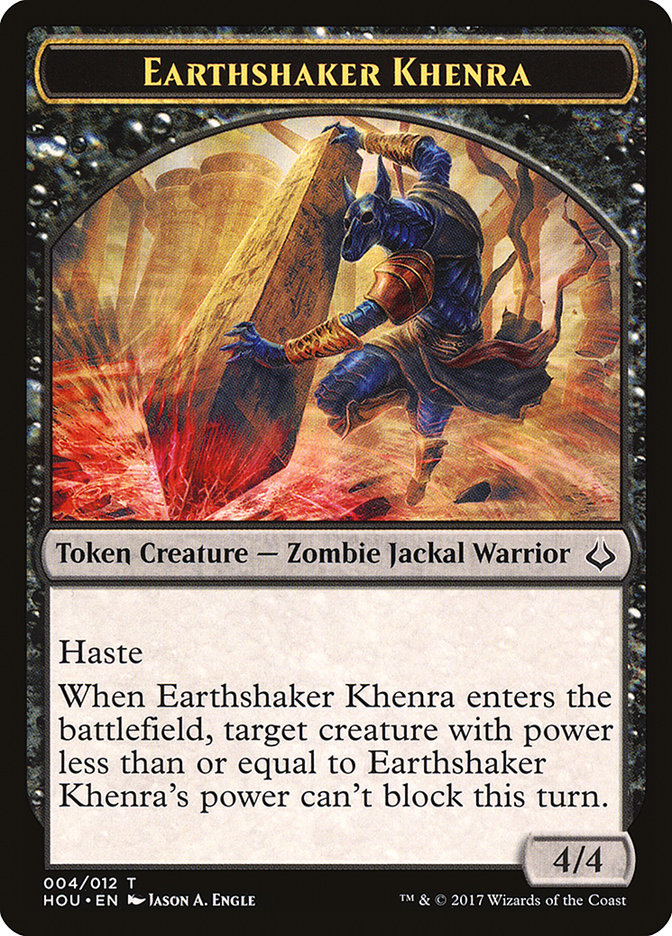 Earthshaker Khenra [Hour of Devastation Tokens] | Play N Trade Winnipeg