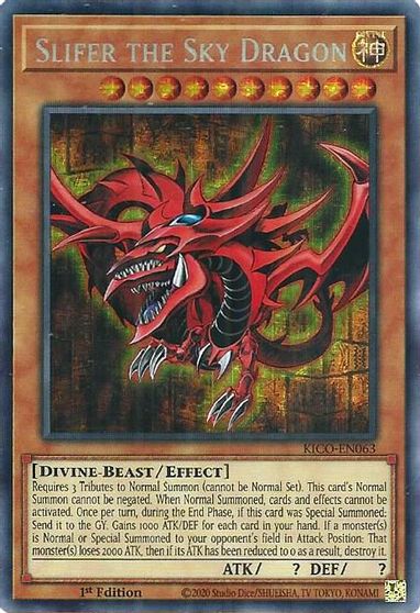 Slifer the Sky Dragon [KICO-EN063] Secret Pharaoh’s Rare | Play N Trade Winnipeg