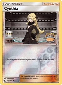 Cynthia (119/156) (Staff Regional Championship Promo) [Sun & Moon: Ultra Prism] | Play N Trade Winnipeg