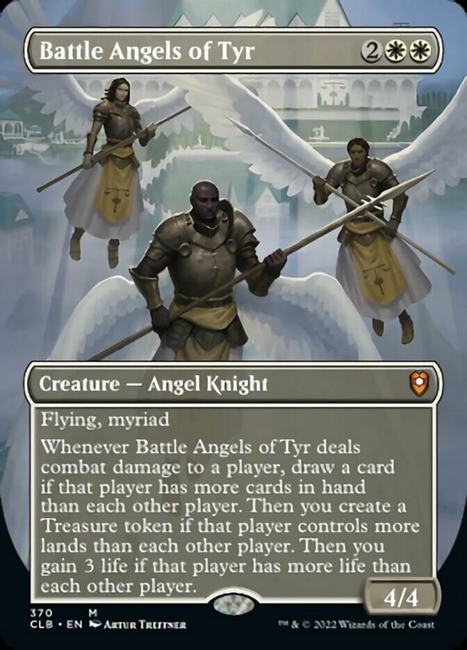 Battle Angels of Tyr (Borderless Alternate Art) [Commander Legends: Battle for Baldur's Gate] | Play N Trade Winnipeg