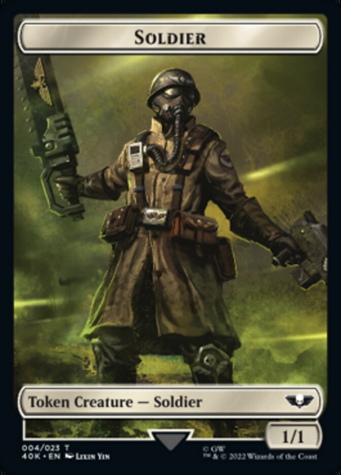 Soldier (004) // Vanguard Suppressor Double-sided Token (Surge Foil) [Universes Beyond: Warhammer 40,000 Tokens] | Play N Trade Winnipeg