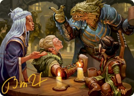 You Meet in a Tavern Art Card (Gold-Stamped Signature) [Dungeons & Dragons: Adventures in the Forgotten Realms Art Series] | Play N Trade Winnipeg