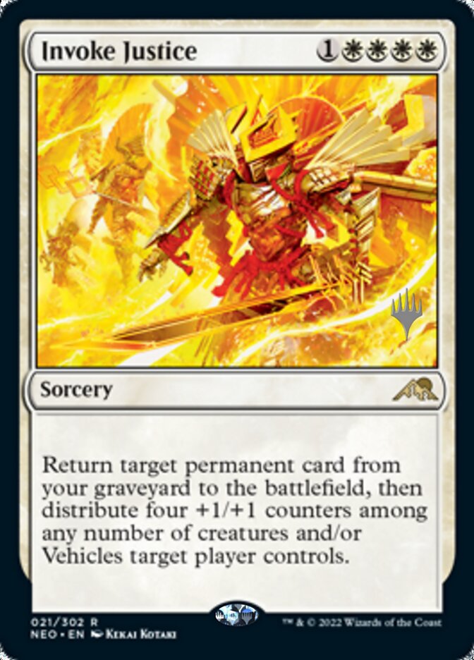 Invoke Justice (Promo Pack) [Kamigawa: Neon Dynasty Promos] | Play N Trade Winnipeg