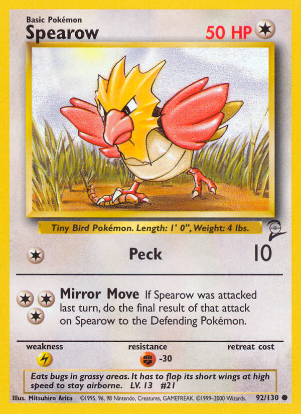 Spearow (92/130) [Base Set 2] | Play N Trade Winnipeg