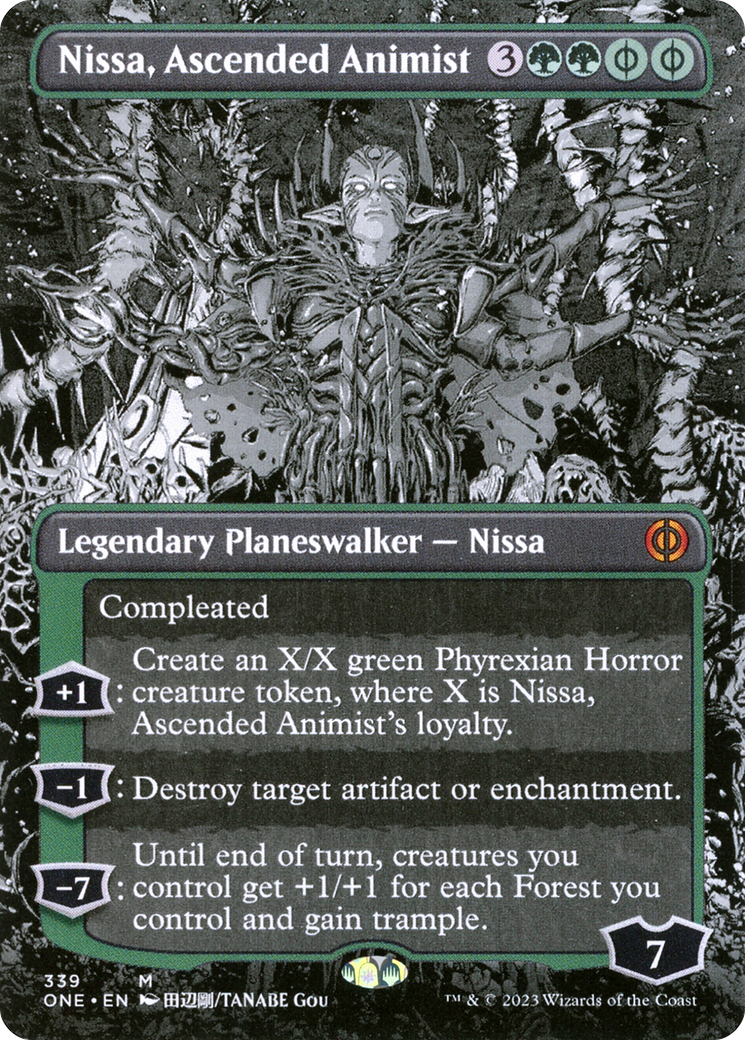 Nissa, Ascended Animist (Borderless Manga) [Phyrexia: All Will Be One] | Play N Trade Winnipeg