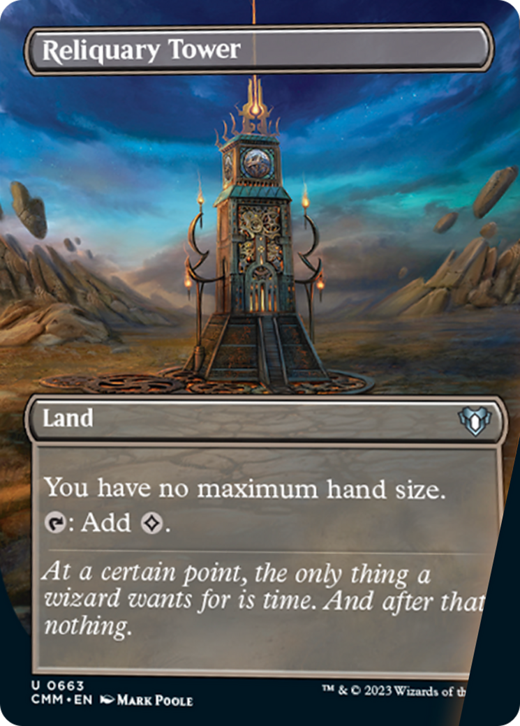 Reliquary Tower (Borderless Alternate Art) [Commander Masters] | Play N Trade Winnipeg