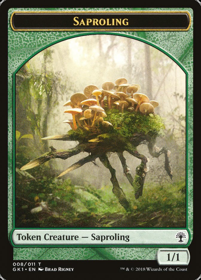 Saproling // Elf Knight [Guilds of Ravnica Guild Kit Tokens] | Play N Trade Winnipeg