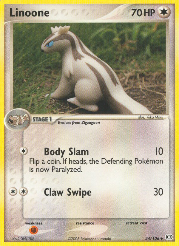 Linoone (34/106) [EX: Emerald] | Play N Trade Winnipeg