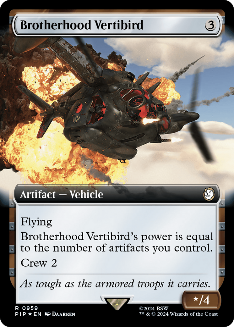 Brotherhood Vertibird (Extended Art) (Surge Foil) [Fallout] | Play N Trade Winnipeg