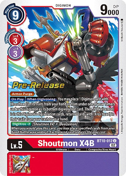 Shoutmon X4B [BT10-012] [Xros Encounter Pre-Release Cards] | Play N Trade Winnipeg