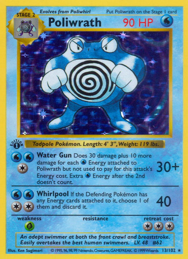 Poliwrath (13/102) (Shadowless) [Base Set 1st Edition] | Play N Trade Winnipeg