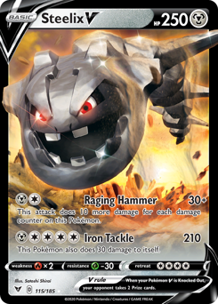 Steelix V (115/185) [Sword & Shield: Vivid Voltage] | Play N Trade Winnipeg