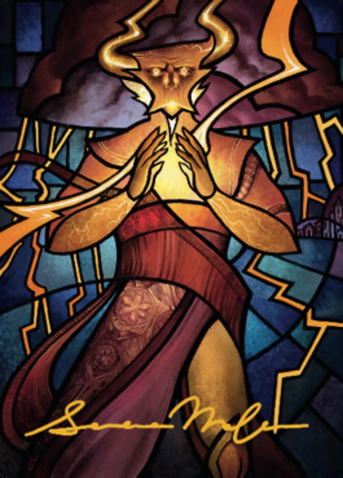 Najal, the Storm Runner Art Card (Gold-Stamped Signature) [Dominaria United Art Series] | Play N Trade Winnipeg