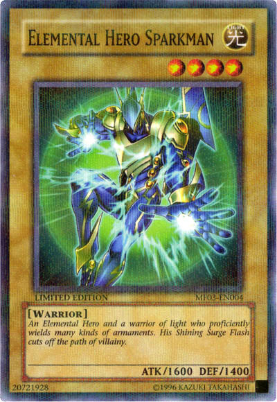 Elemental Hero Sparkman [MF03-EN004] Parallel Rare | Play N Trade Winnipeg