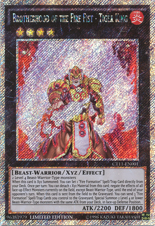 Brotherhood of the Fire Fist - Tiger King [CT11-EN001] Secret Rare | Play N Trade Winnipeg