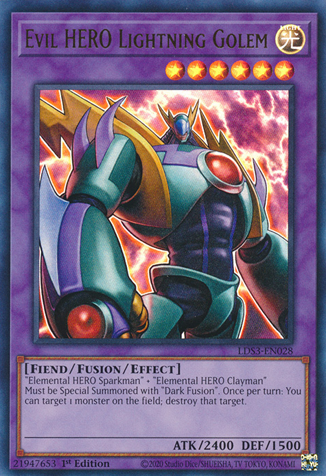 Evil HERO Lightning Golem [LDS3-EN028] Ultra Rare | Play N Trade Winnipeg