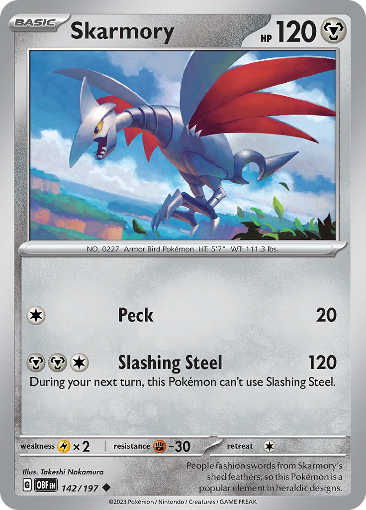 Skarmory (142/197) [Scarlet & Violet: Obsidian Flames] | Play N Trade Winnipeg