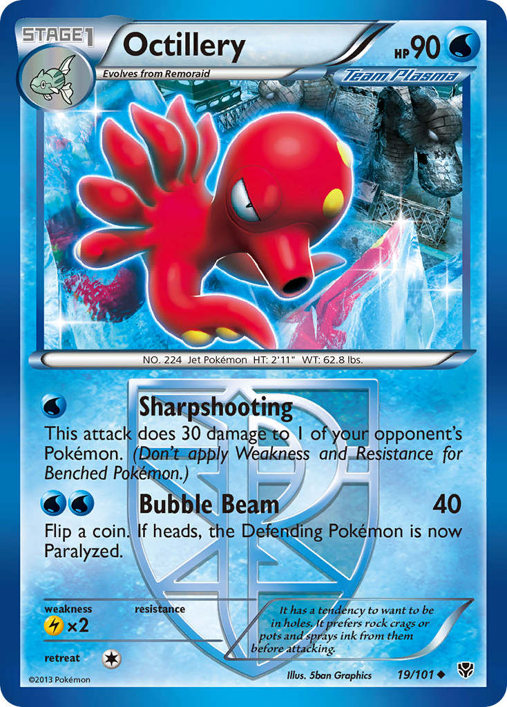 Octillery (19/101) [Black & White: Plasma Blast] | Play N Trade Winnipeg