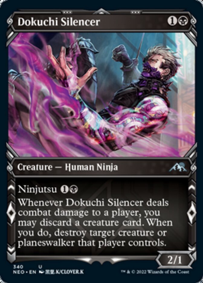 Dokuchi Silencer (Showcase Ninja) [Kamigawa: Neon Dynasty] | Play N Trade Winnipeg