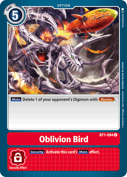 Oblivion Bird [BT1-094] [Release Special Booster Ver.1.0] | Play N Trade Winnipeg