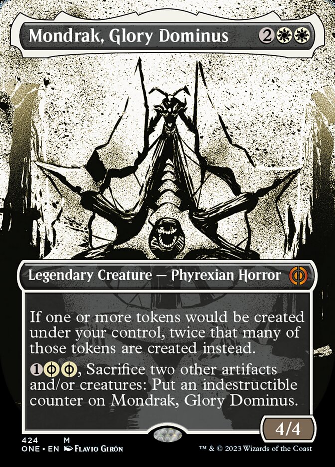 Mondrak, Glory Dominus (Borderless Ichor Step-and-Compleat Foil) [Phyrexia: All Will Be One] | Play N Trade Winnipeg