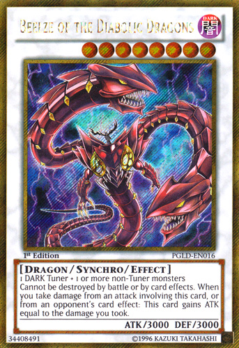 Beelze of the Diabolic Dragons [PGLD-EN016] Gold Secret Rare | Play N Trade Winnipeg