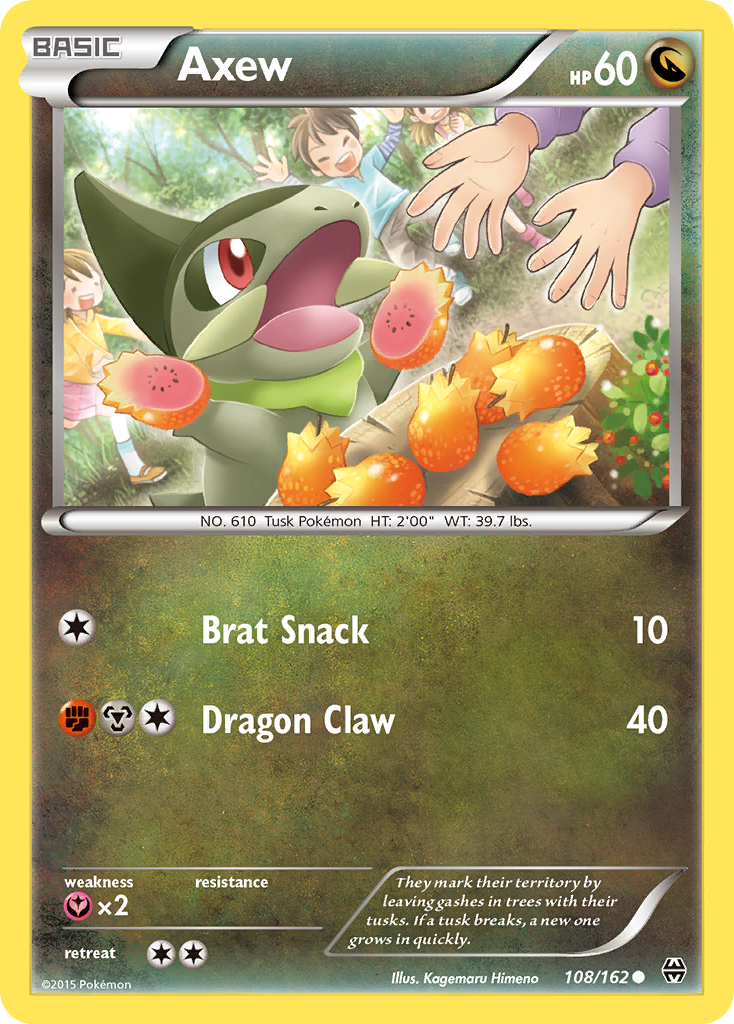 Axew (108/162) [XY: BREAKthrough] | Play N Trade Winnipeg