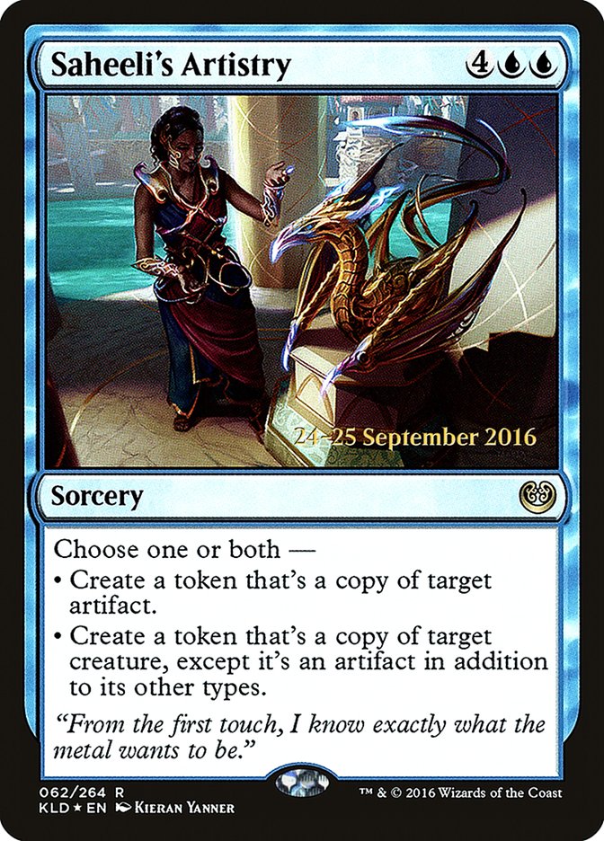 Saheeli's Artistry  [Kaladesh Prerelease Promos] | Play N Trade Winnipeg