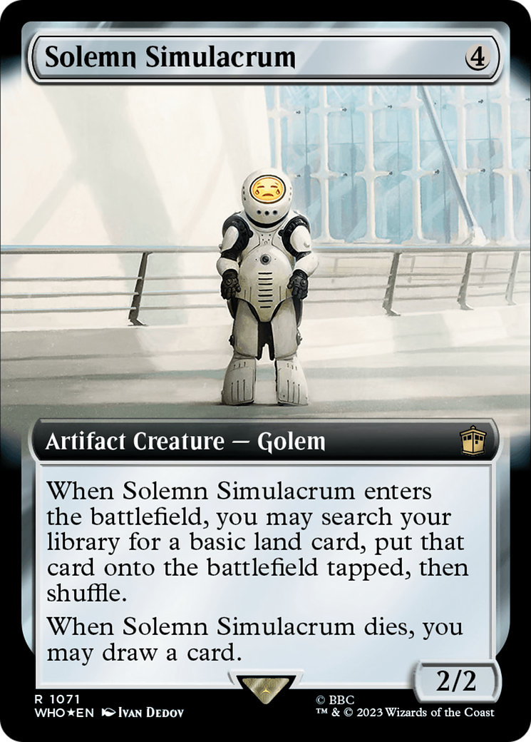 Solemn Simulacrum (Extended Art) (Surge Foil) [Doctor Who] | Play N Trade Winnipeg