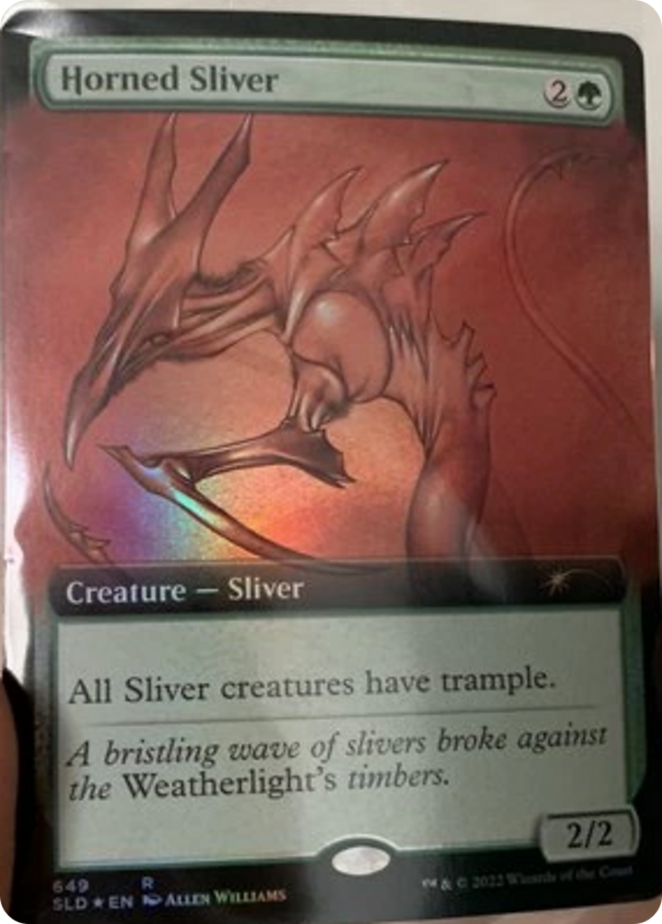 Horned Sliver (Extended Art) [Secret Lair Drop Promos] | Play N Trade Winnipeg