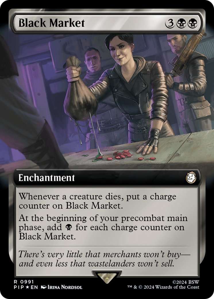 Black Market (Extended Art) (Surge Foil) [Fallout] | Play N Trade Winnipeg