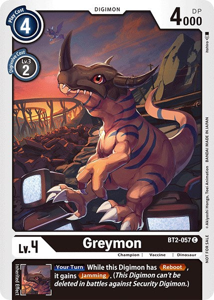 Greymon [BT2-057] (Official Tournament Pack Vol.3) [Release Special Booster Promos] | Play N Trade Winnipeg