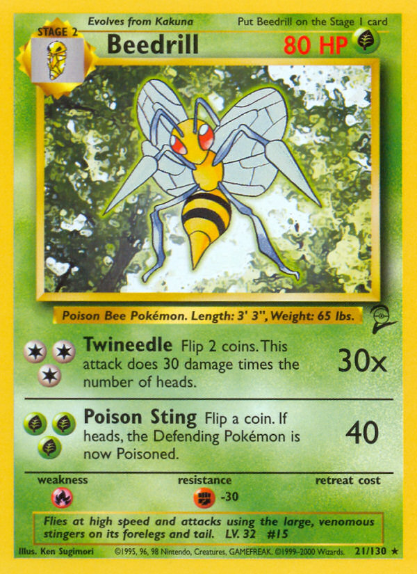 Beedrill (21/130) [Base Set 2] | Play N Trade Winnipeg