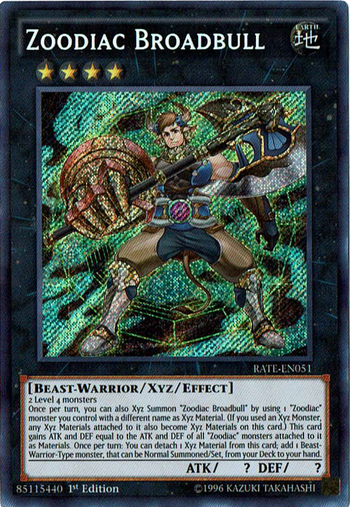 Zoodiac Broadbull [RATE-EN051] Secret Rare | Play N Trade Winnipeg