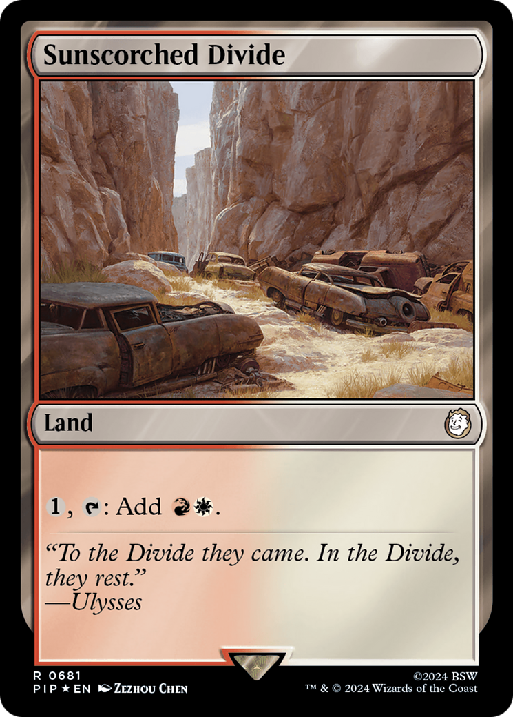 Sunscorched Divide (Surge Foil) [Fallout] | Play N Trade Winnipeg